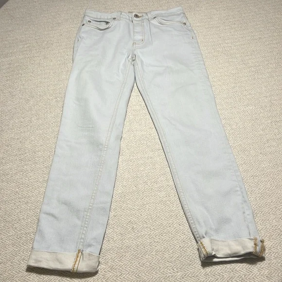 Naked & Famous Denim Light Wash Women's Cropped cuffed Jeans.  Size 29 - Picture 3 of 11